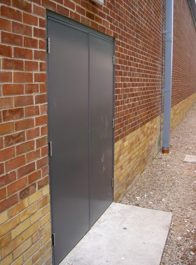 Double door no handles exterior