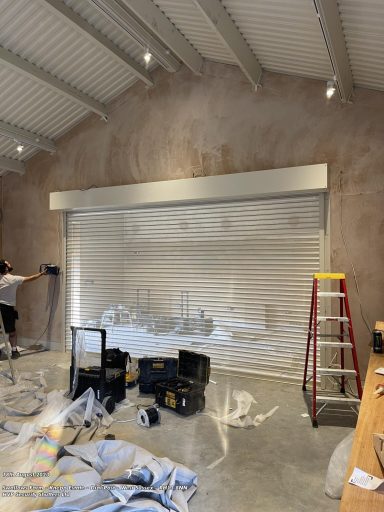 Perforated steel shutter