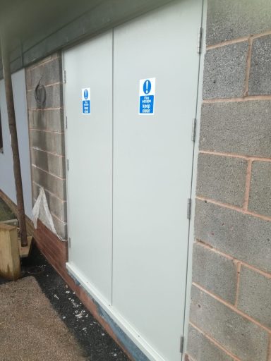 Double steel door set