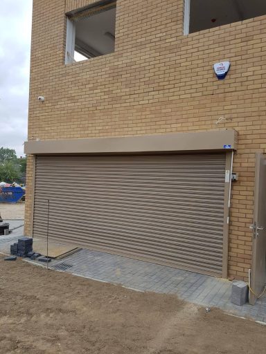 Bin store roller shutters