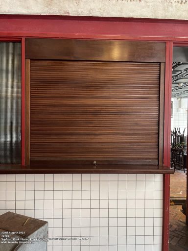 Walnut timber shutter