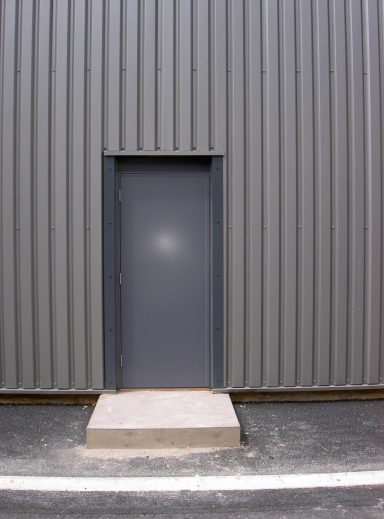 Steel door set